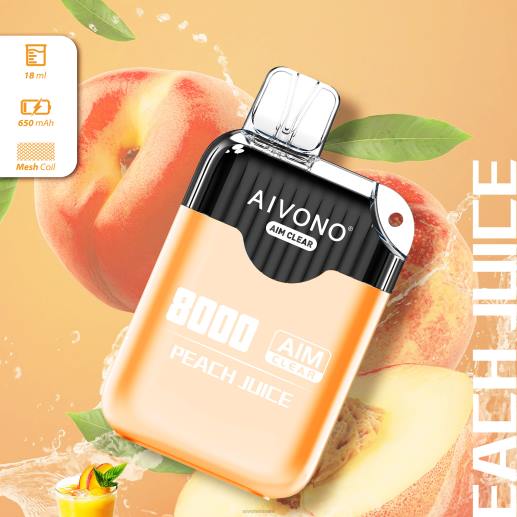 מיץ אפרסקים Aivono AIM CLEAR 8000 6D22203 | Aivono Vape Review